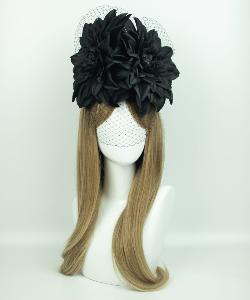 Large Black Flower Crown - Image 2