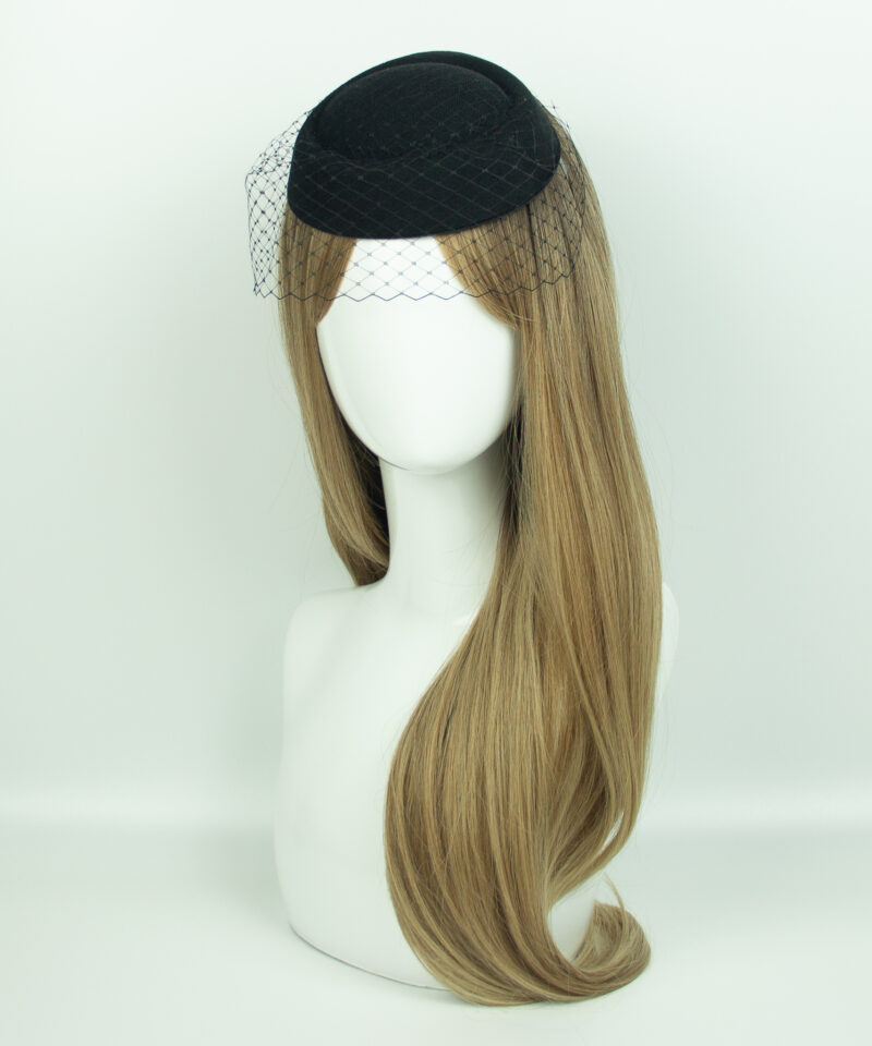 Black pillbox Fascinator - Image 3