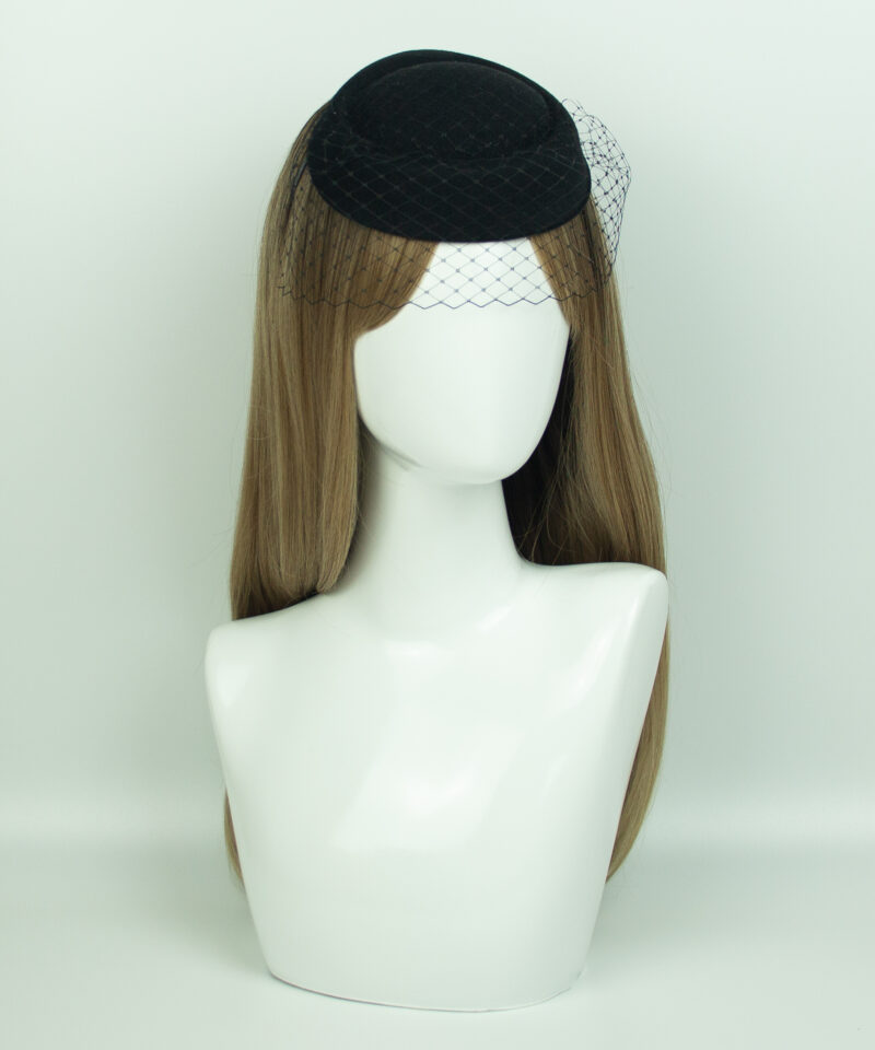 Black pillbox Fascinator - Image 5