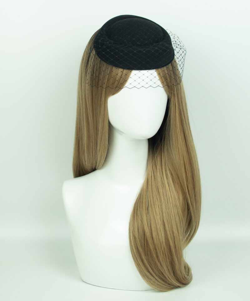 Black pillbox Fascinator - Image 4