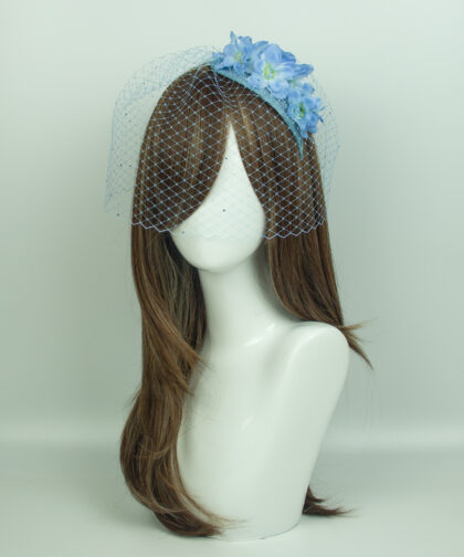 Powder Blue Veil Fascinator