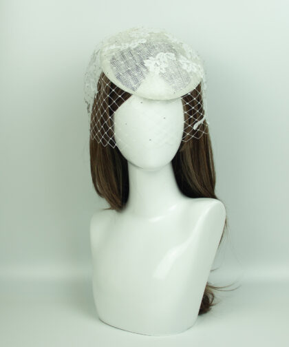 Ivory Bridal Hat Veil