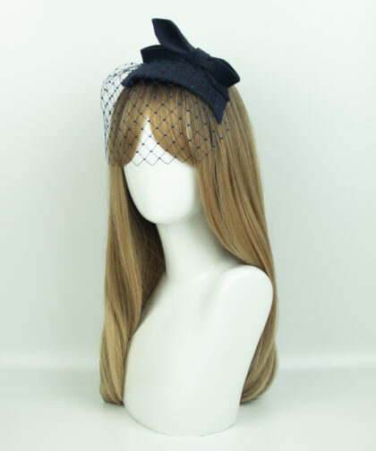Large Navy Fascinator
