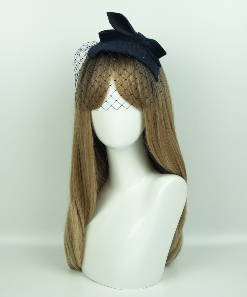 Large Navy Fascinator - Image 3