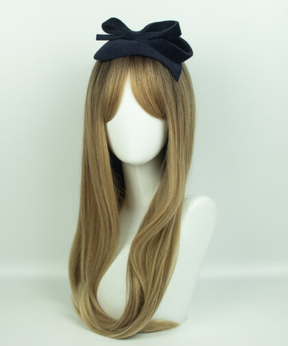 Navy Bow Fascinator