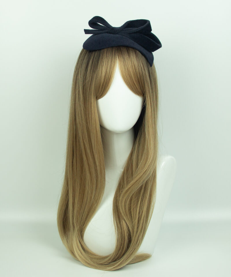 Navy Bow Fascinator - Image 2