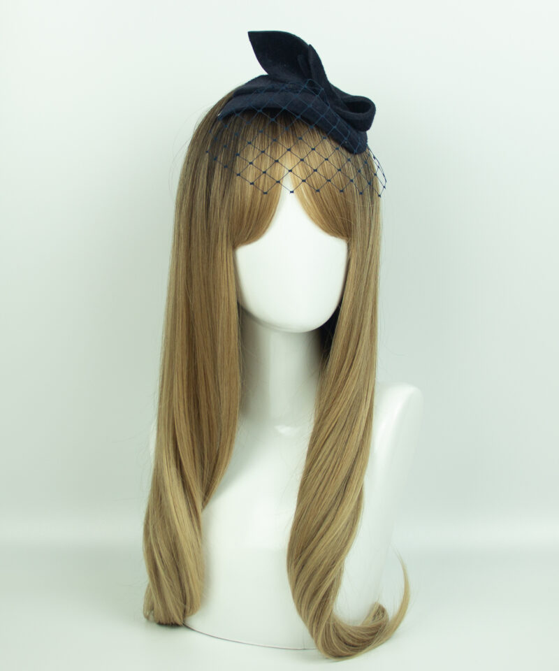 Navy Blue Fascinator - Image 2