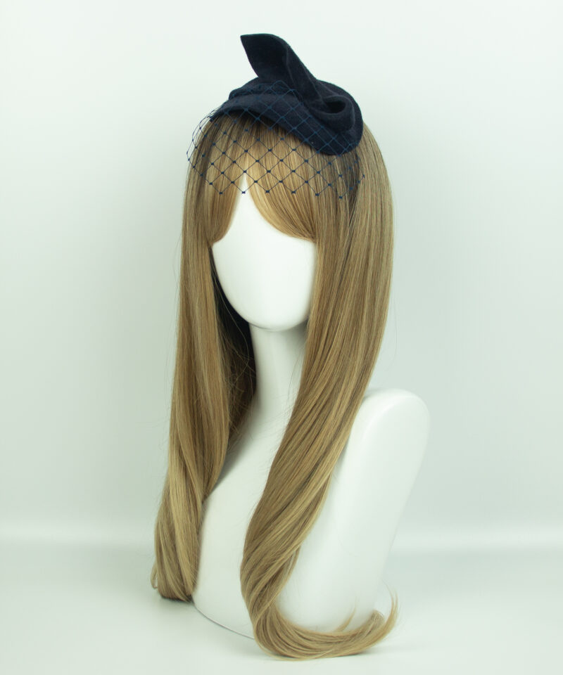 Navy Blue Fascinator