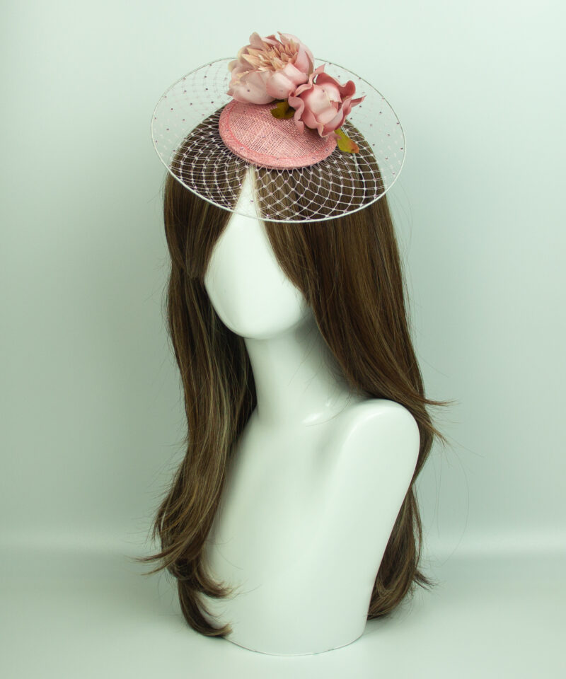 Dusty Pink Fascinator - Image 3
