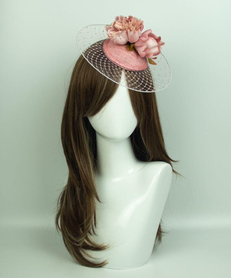 Dusty Pink Fascinator - Image 2