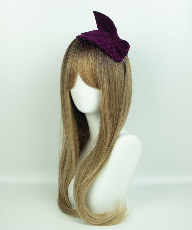 Royal Purple Fascinator - Image 2