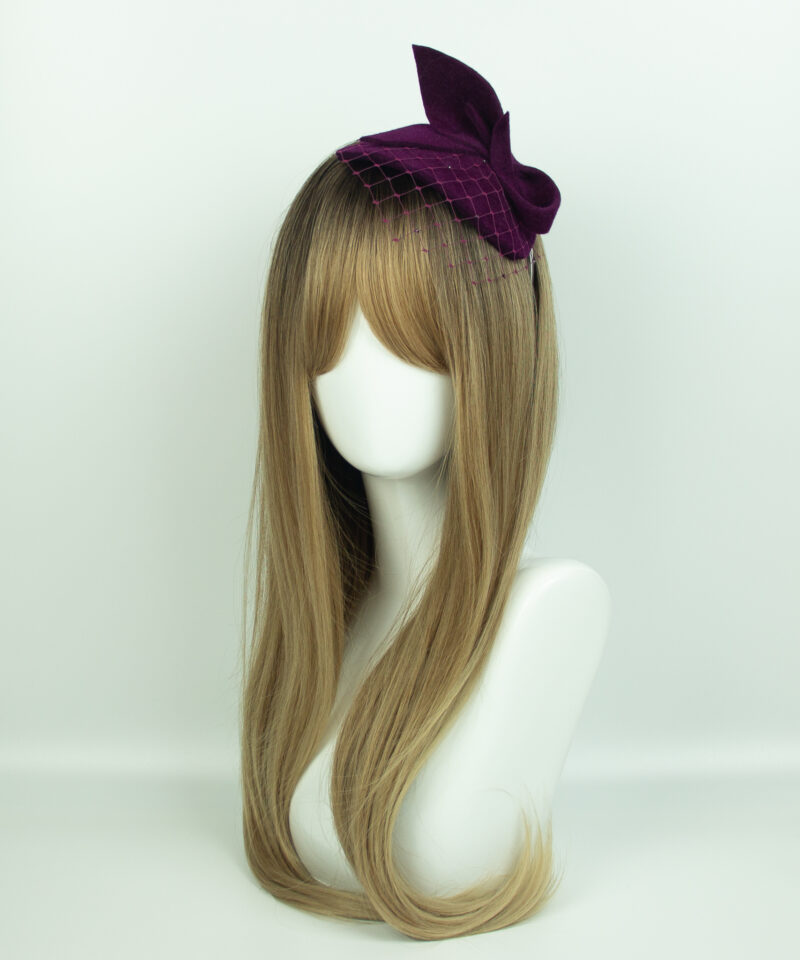 Royal Purple Fascinator - Image 3